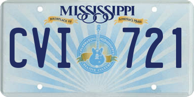 MS license plate CVI721