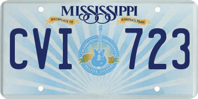 MS license plate CVI723