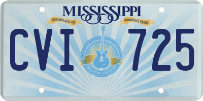 MS license plate CVI725