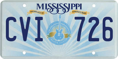 MS license plate CVI726