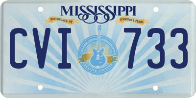 MS license plate CVI733