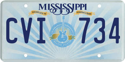 MS license plate CVI734