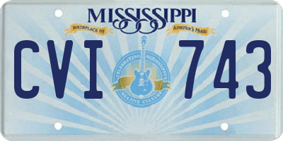MS license plate CVI743