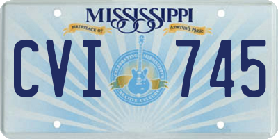 MS license plate CVI745
