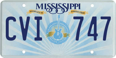 MS license plate CVI747