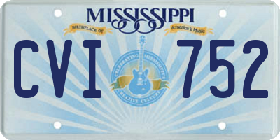 MS license plate CVI752