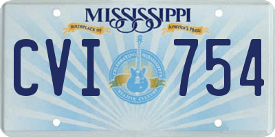 MS license plate CVI754