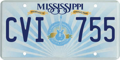 MS license plate CVI755