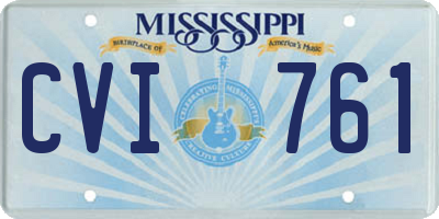 MS license plate CVI761