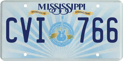 MS license plate CVI766