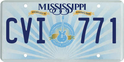 MS license plate CVI771
