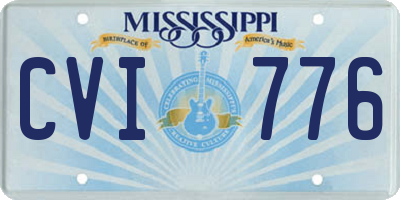 MS license plate CVI776