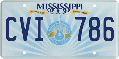 MS license plate CVI786