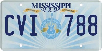 MS license plate CVI788