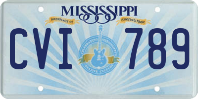 MS license plate CVI789