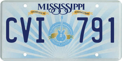 MS license plate CVI791