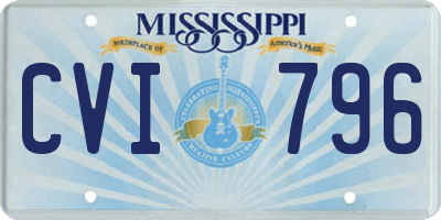MS license plate CVI796
