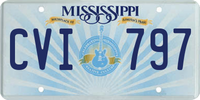 MS license plate CVI797