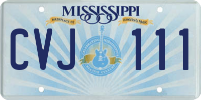 MS license plate CVJ111