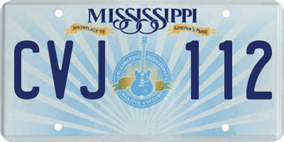 MS license plate CVJ112