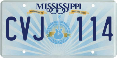 MS license plate CVJ114