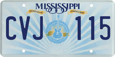 MS license plate CVJ115