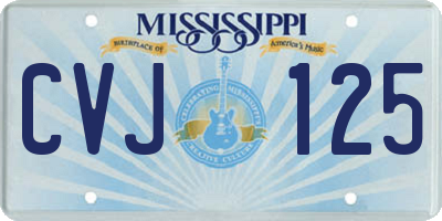 MS license plate CVJ125