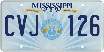 MS license plate CVJ126