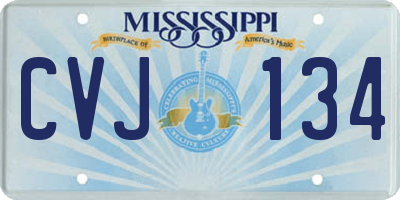 MS license plate CVJ134