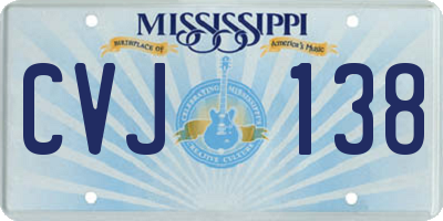 MS license plate CVJ138