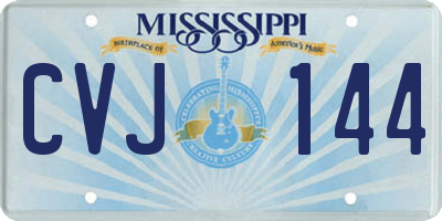MS license plate CVJ144