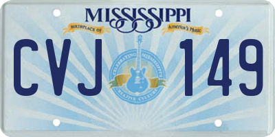 MS license plate CVJ149