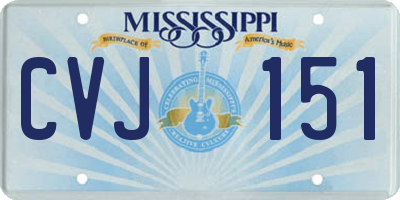 MS license plate CVJ151