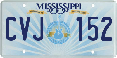 MS license plate CVJ152