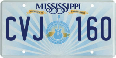 MS license plate CVJ160