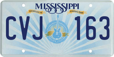 MS license plate CVJ163