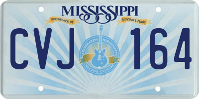 MS license plate CVJ164