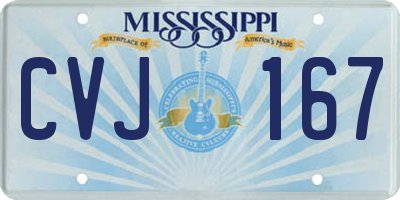 MS license plate CVJ167
