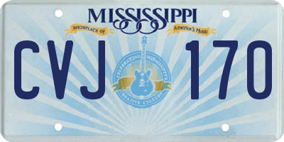 MS license plate CVJ170
