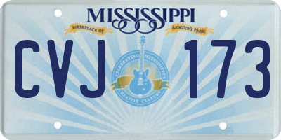 MS license plate CVJ173