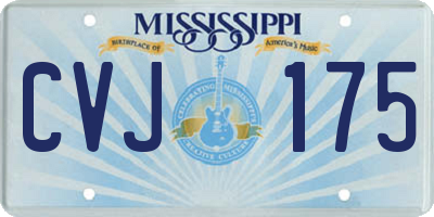 MS license plate CVJ175