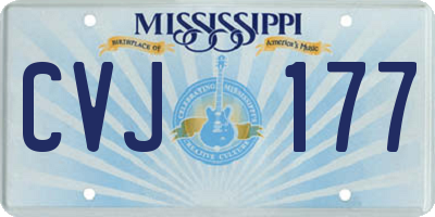 MS license plate CVJ177