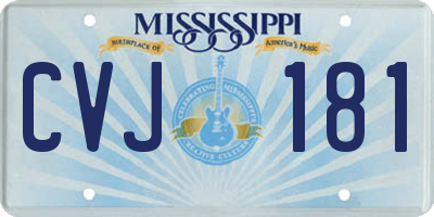 MS license plate CVJ181