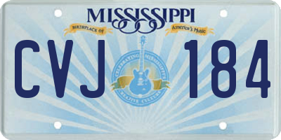 MS license plate CVJ184