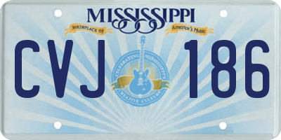 MS license plate CVJ186