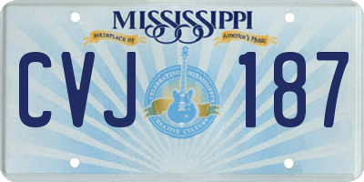 MS license plate CVJ187