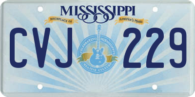 MS license plate CVJ229