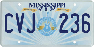 MS license plate CVJ236