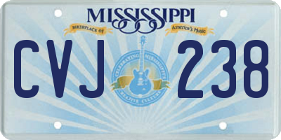 MS license plate CVJ238