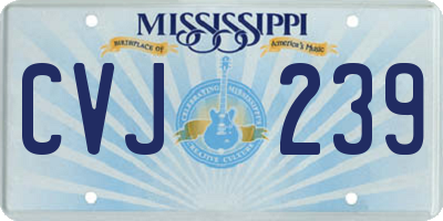 MS license plate CVJ239